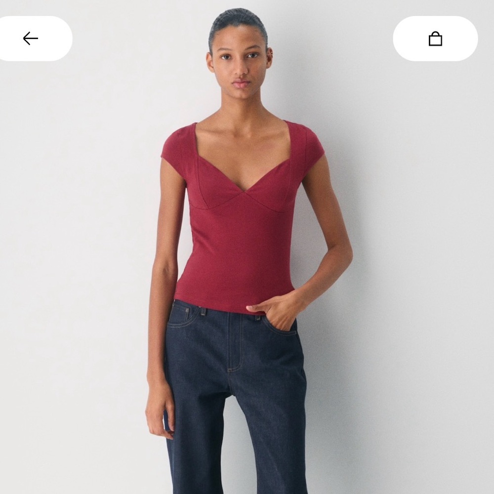 Home stretch smooth sweetheart t shirt ARITZIA - Picture 2 of 4